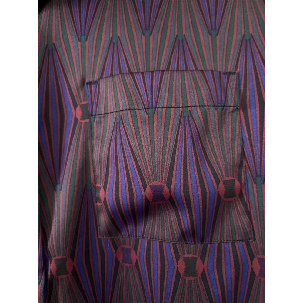 Savage X Fenty Rihanna Purple Geometric Diamond Print Loungewear Top PJ Large - Picture 3 of 9